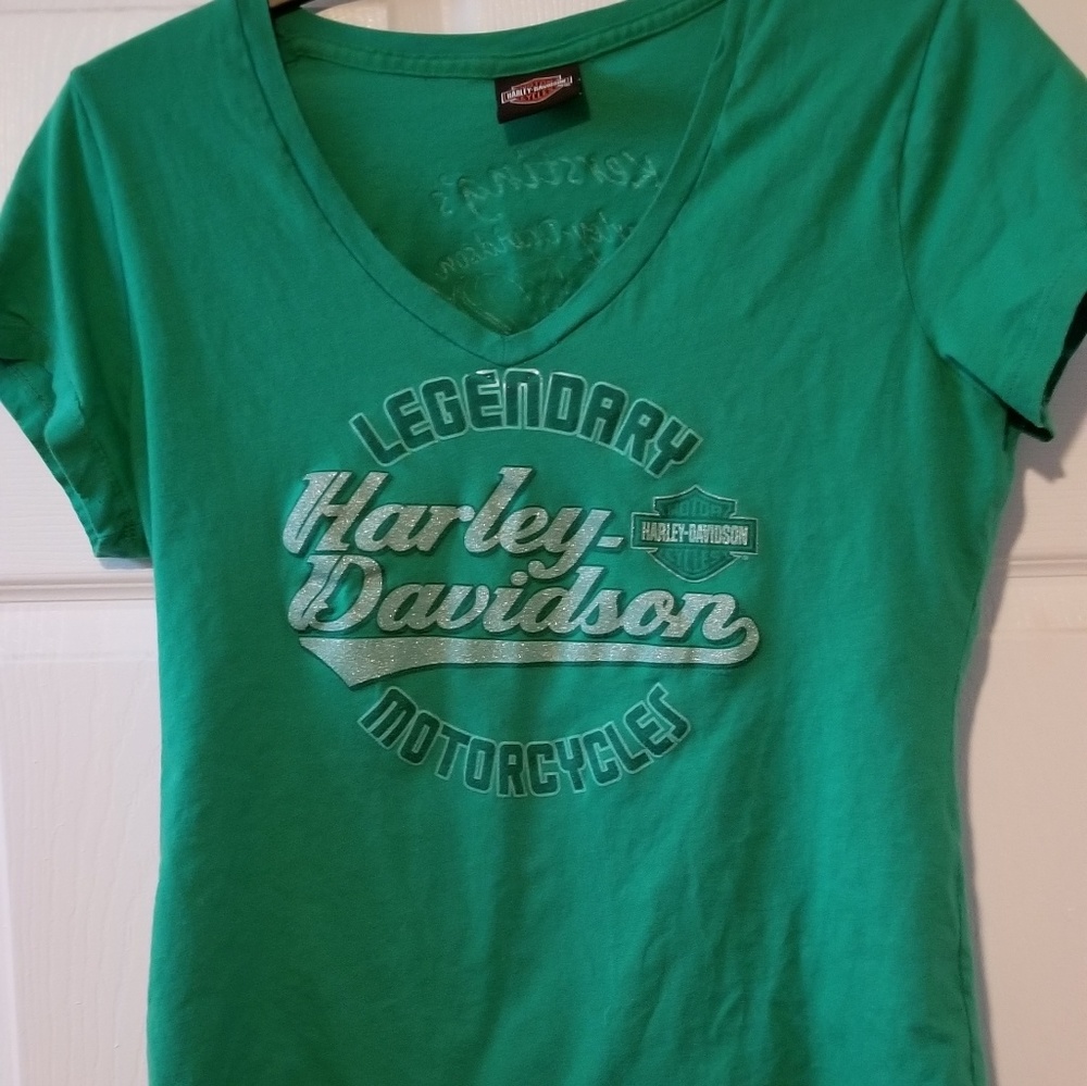 Green Harley Davidson Tshirt